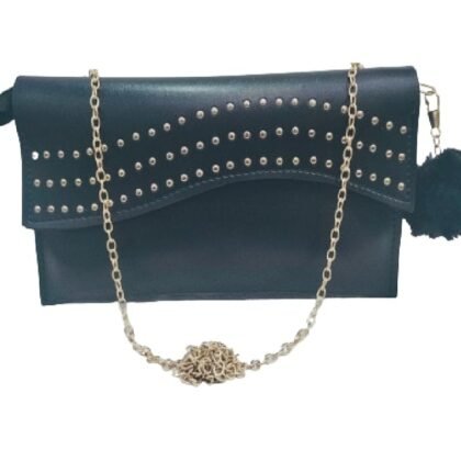 black bag with golden chain